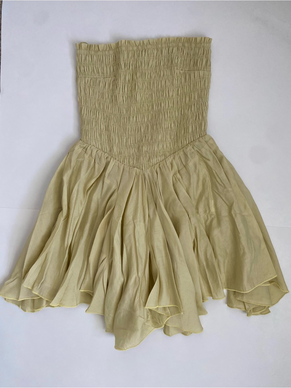 Y2K Style Strapless Smocked Mini Dress/Top